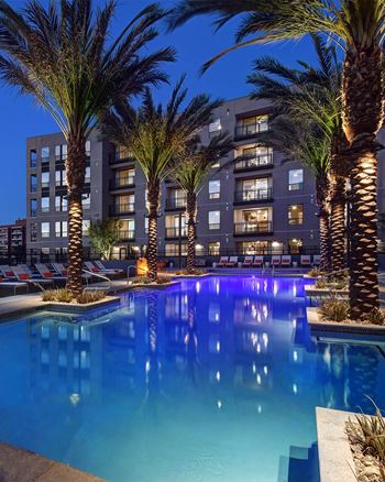 Pool view in night